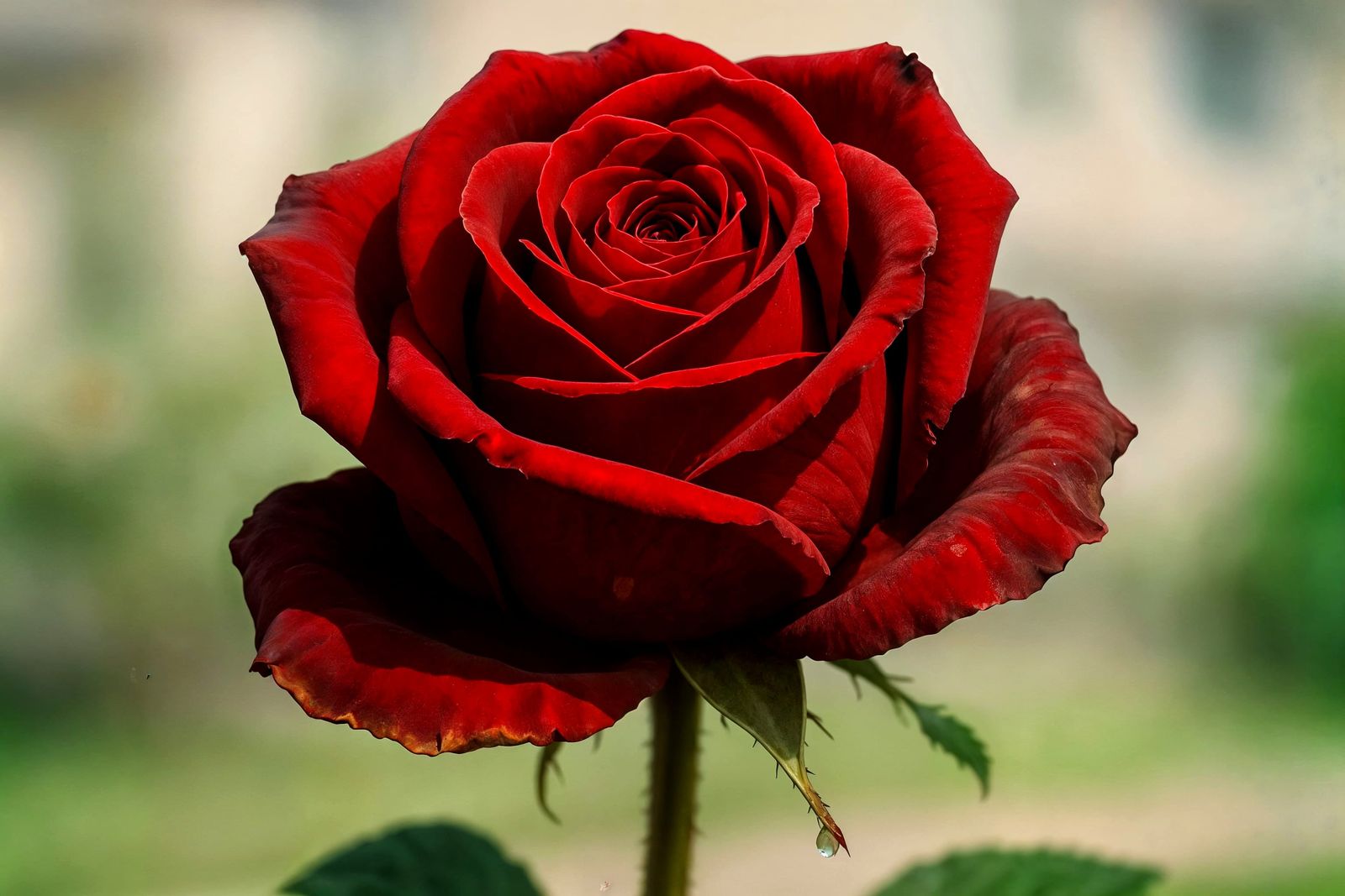 Detailed Red Rose: Beauty and Hidden Imperfections