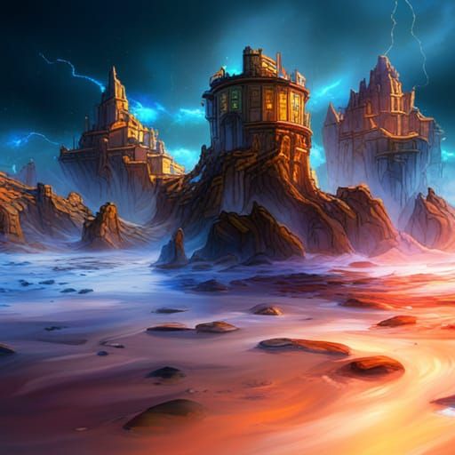 Abstract Acrylic Pour Painting with Intricate Cells