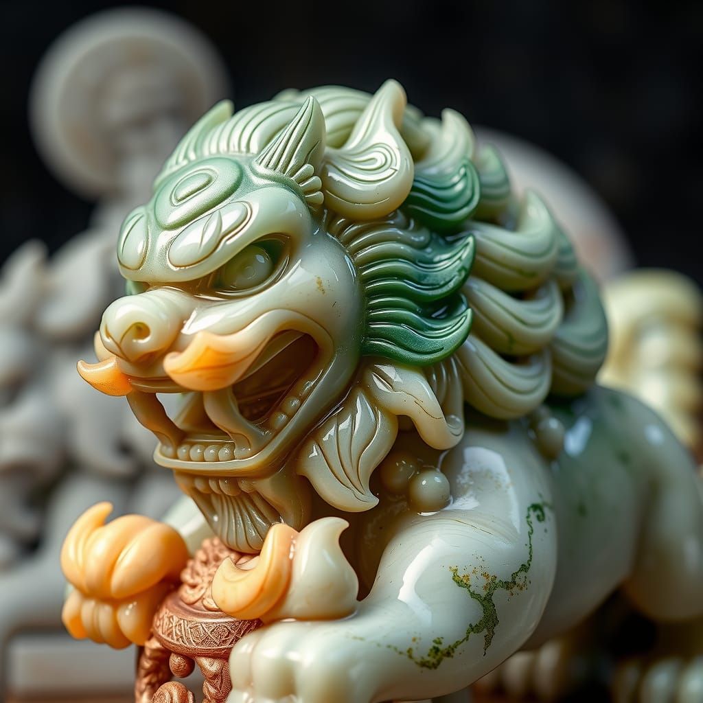 Jade lion