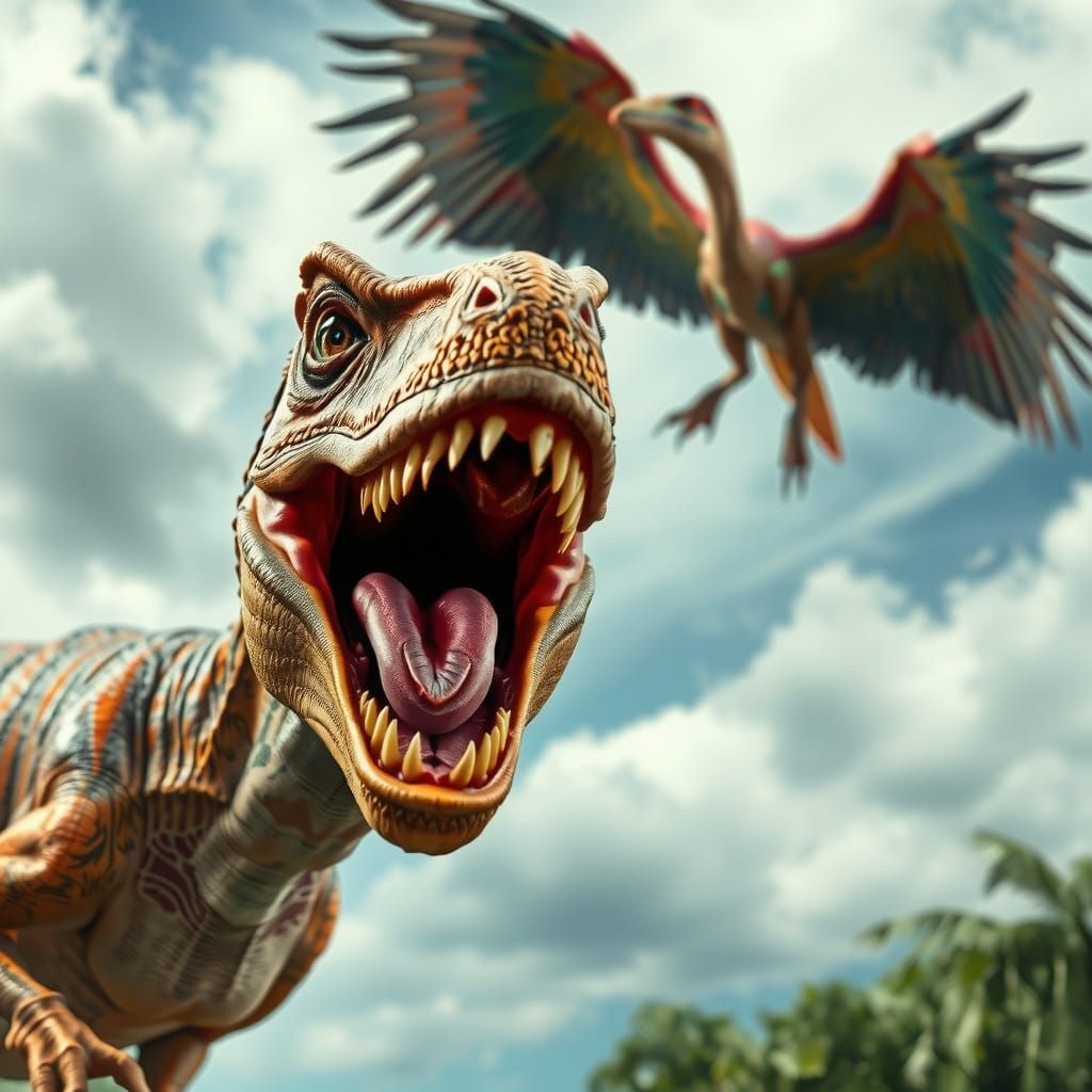 Hyper-Realistic Velociraptor Ready to Attack