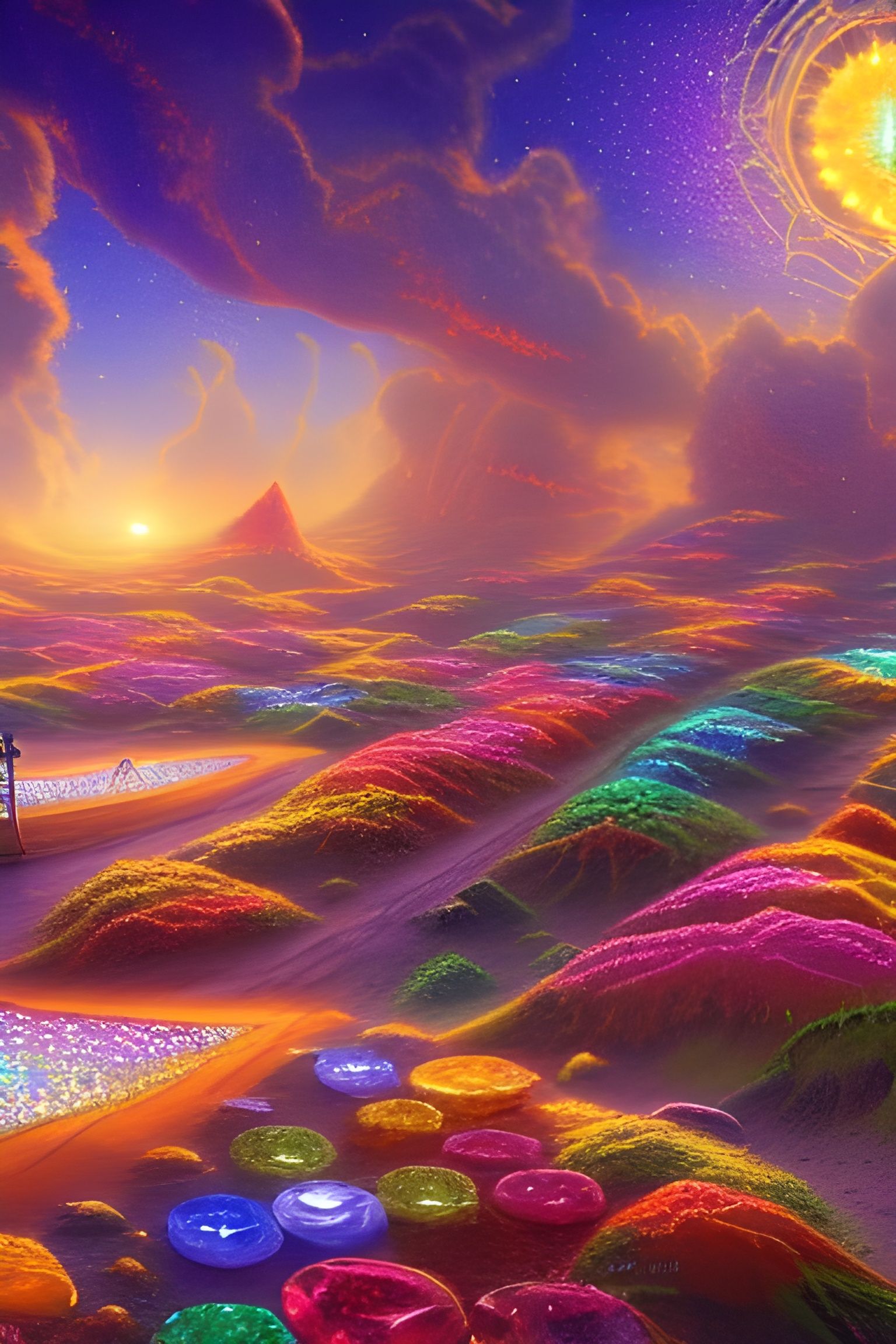 Celestial Treasure Chest in Spooky Desert