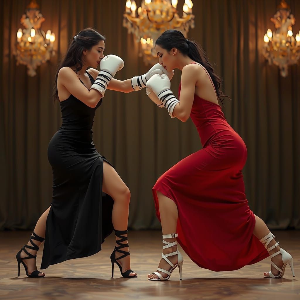 Women in Epic Boxing Clash