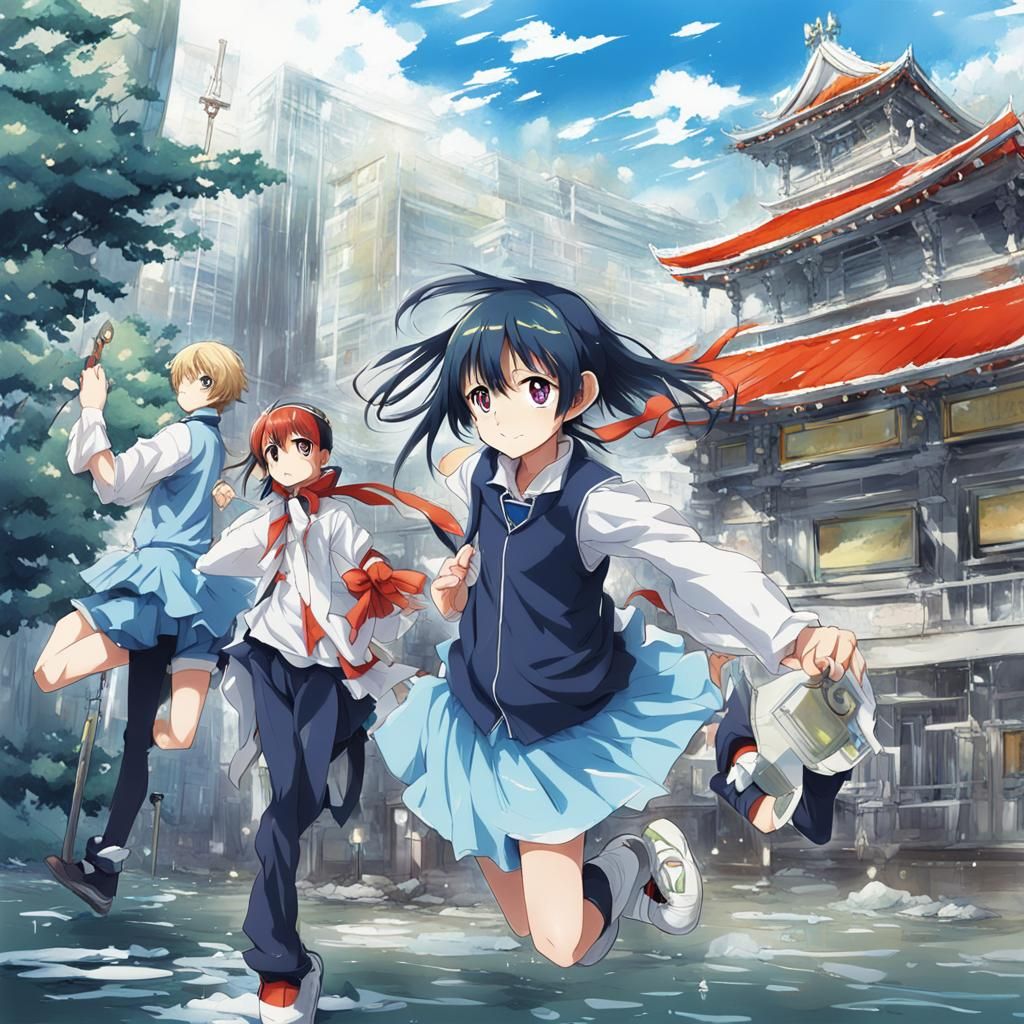 Anime Key Visual Character in Manga Style