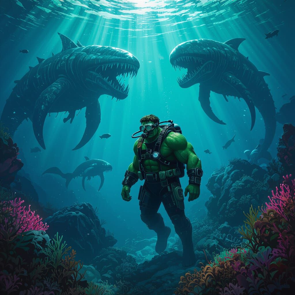Frail Hulk Explores Subnautica Depths with Leviathans