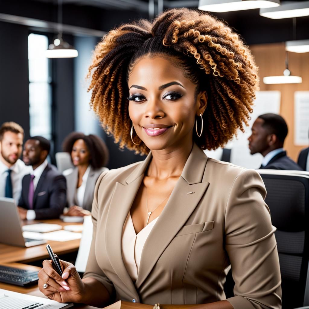 African American Woman in Consulting Environment