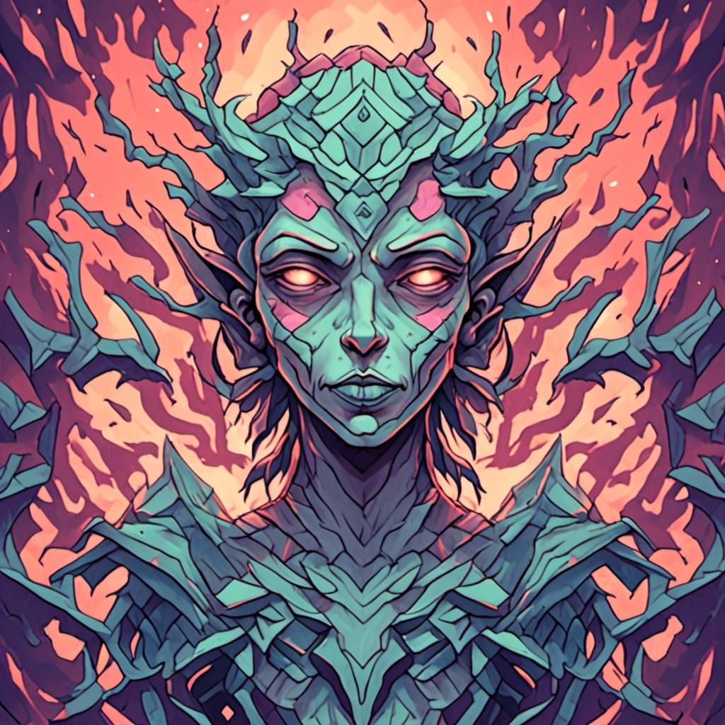 Fantasy Cyberpunk Pinup Angel of Death