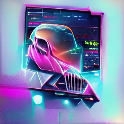 Synthwave Neon Retro Cityscape
