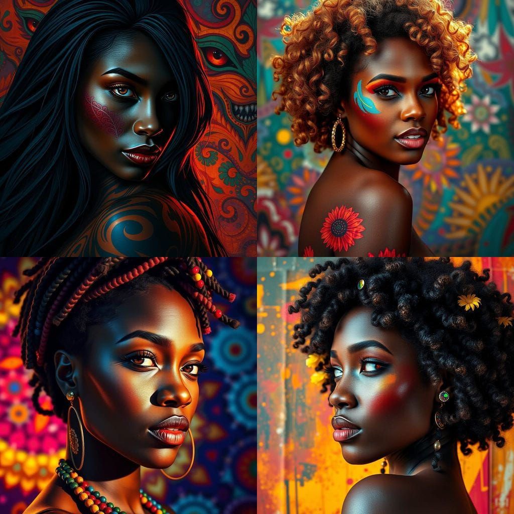 Hyperrealistic Woman in Vibrant Colors