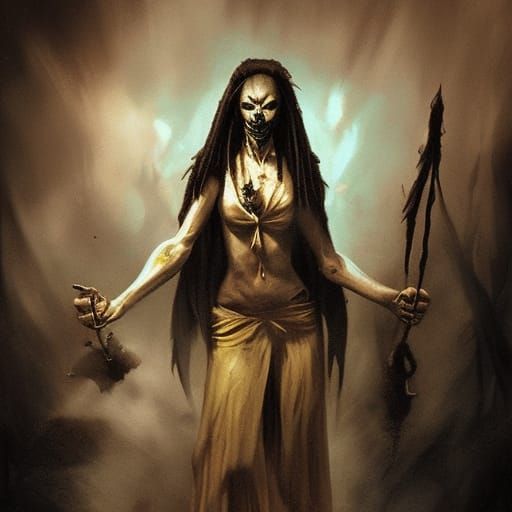 Sinister Voodoo Witchcraft Scene