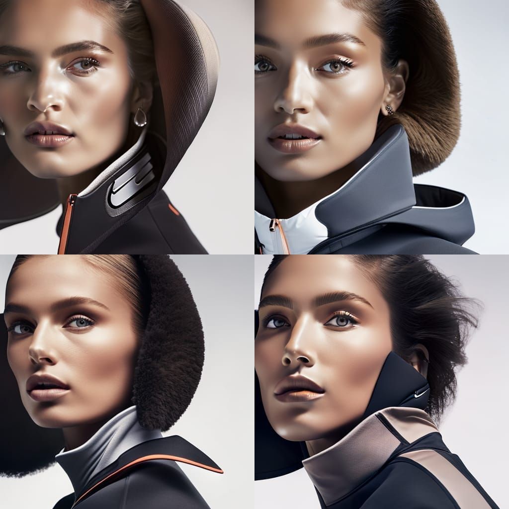 nike campagne for oversized puffer jacket, hasselblad, zeiss 50mm, soft light, studio photography