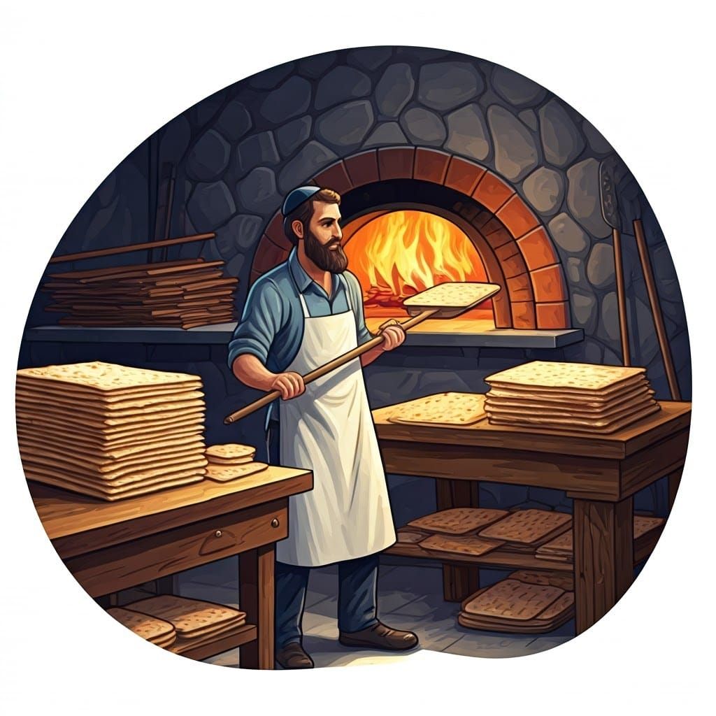 Passover Matzah Preparation - Sticker format