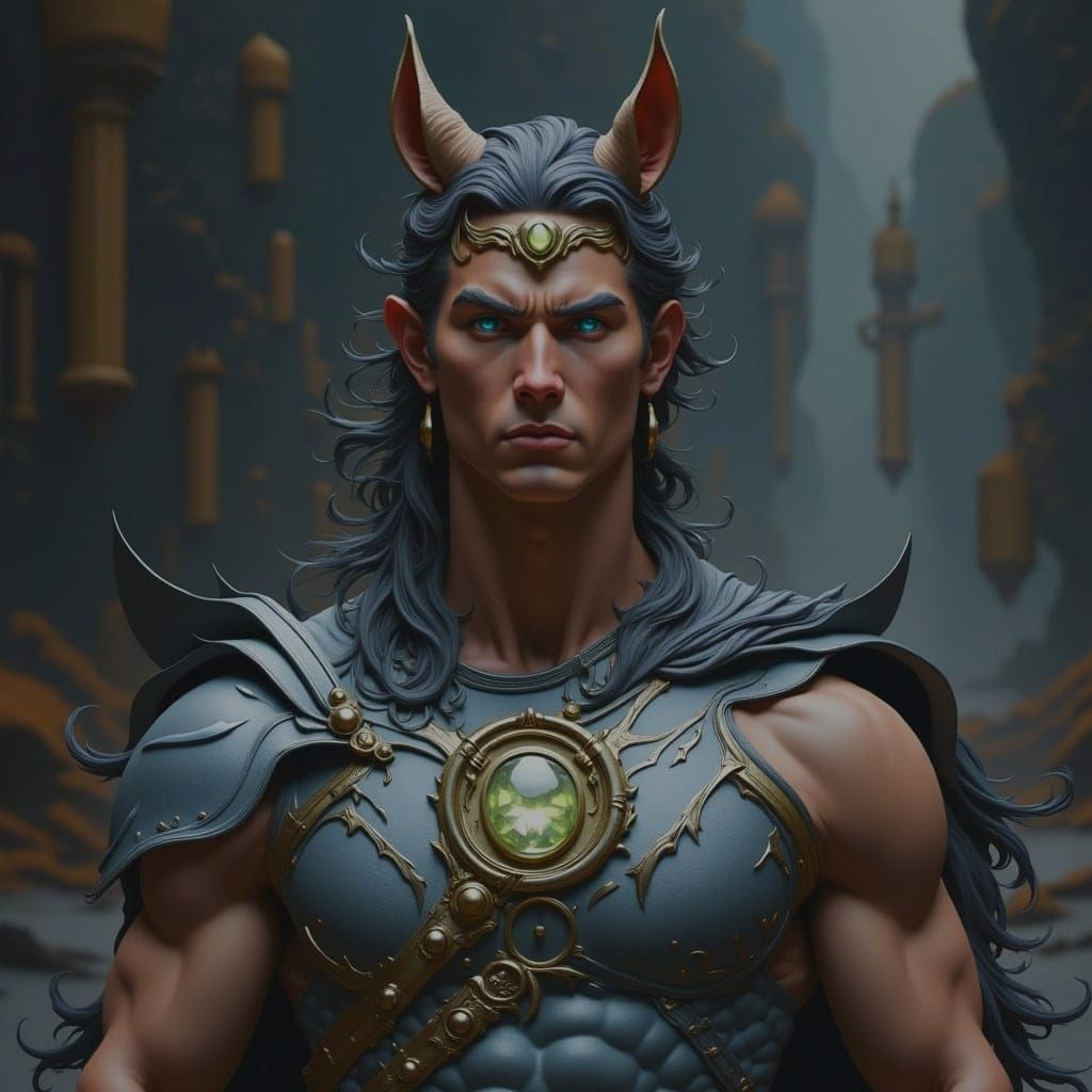 Silver Grey Centaur with Magical Armor Vest