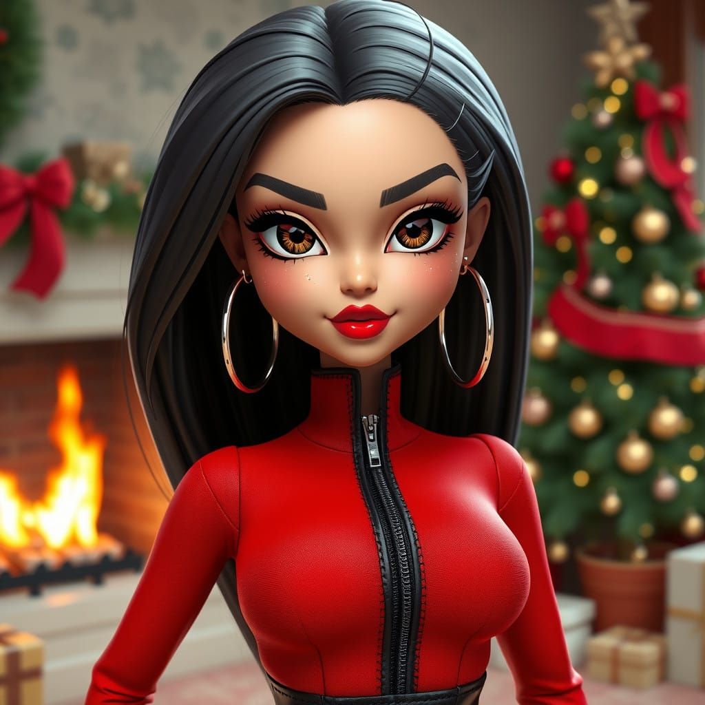 Glamourous Digital Dollz Figurine in Modern Style