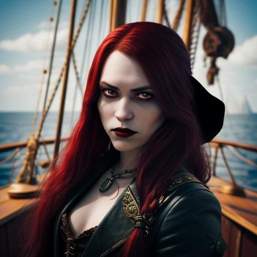 Vampire Pirate on Ship: Professional Photography