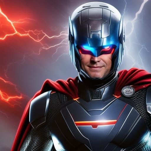 Joe Biden as Thor: Hyperdetailed Psychedelic Portrait