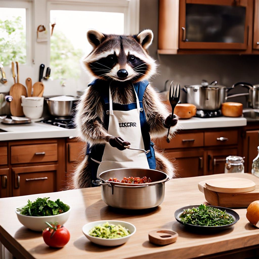 Adorable Raccoon Hosts Cooking Show in Fun Animation