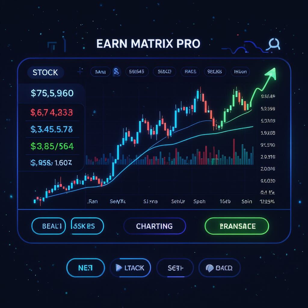 Earn Matrix Pro: Futuristic Trading Platform UI Design
