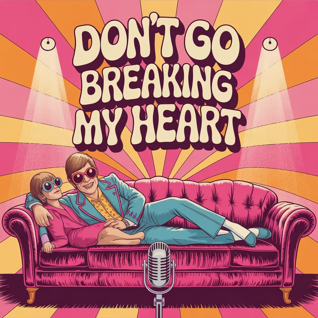 Elton John and Keeki Retro Concert Poster