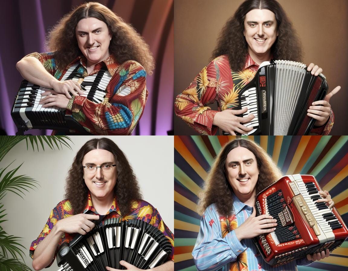 Weird Al Yankovic Portrait with Accordion