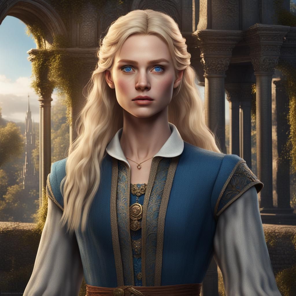 Realistic Portrait of a Young English Woman