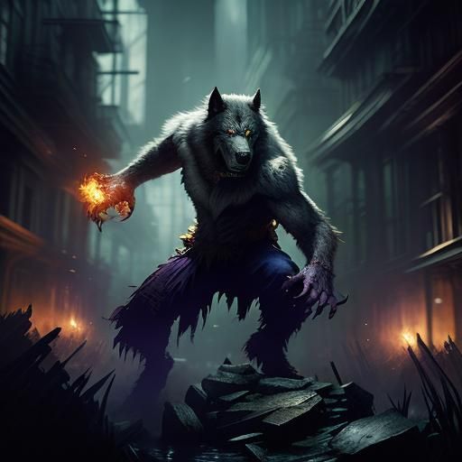 Werewolf Transformation: Dark Fantasy Concept Art