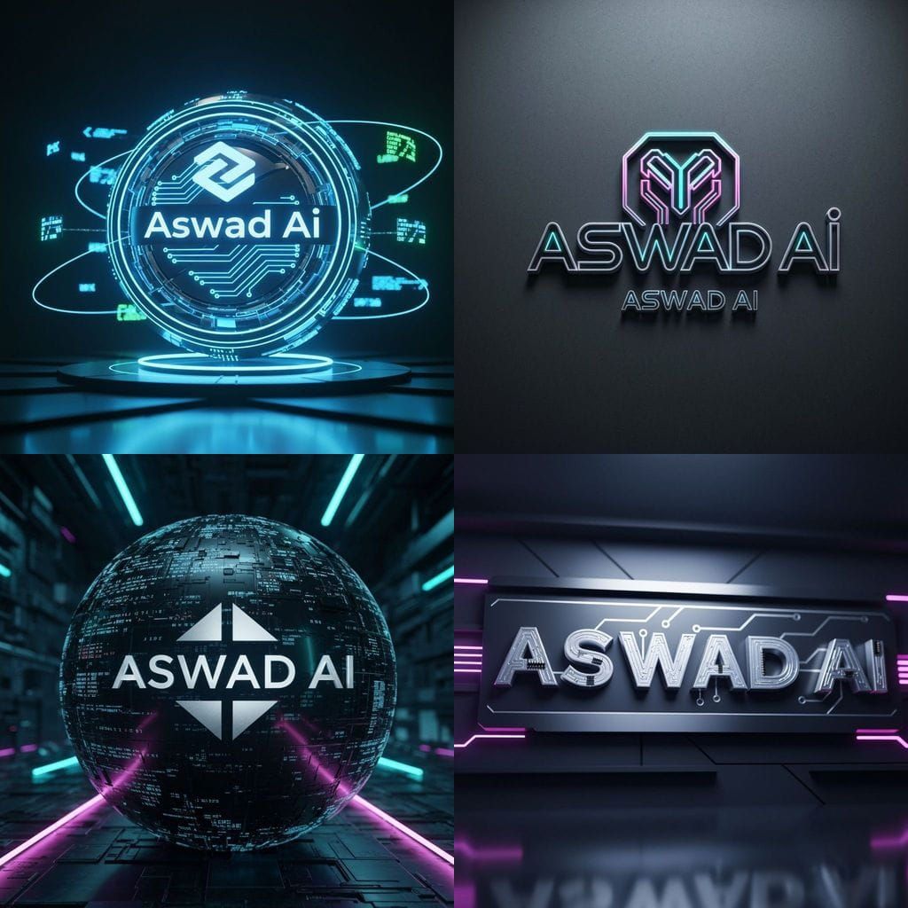 Modern 3D Logo for AI Company