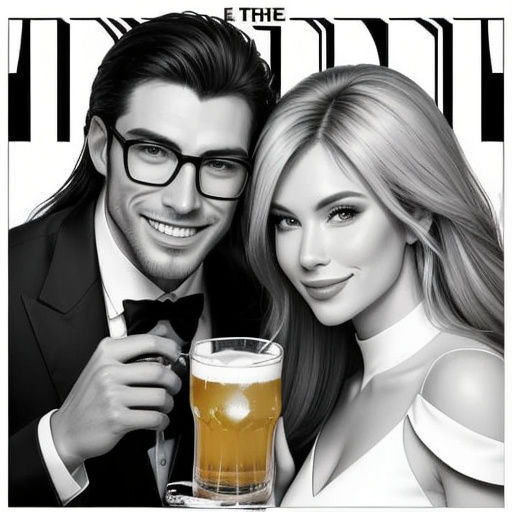 Bold Comic Art of Cheers and Smiles