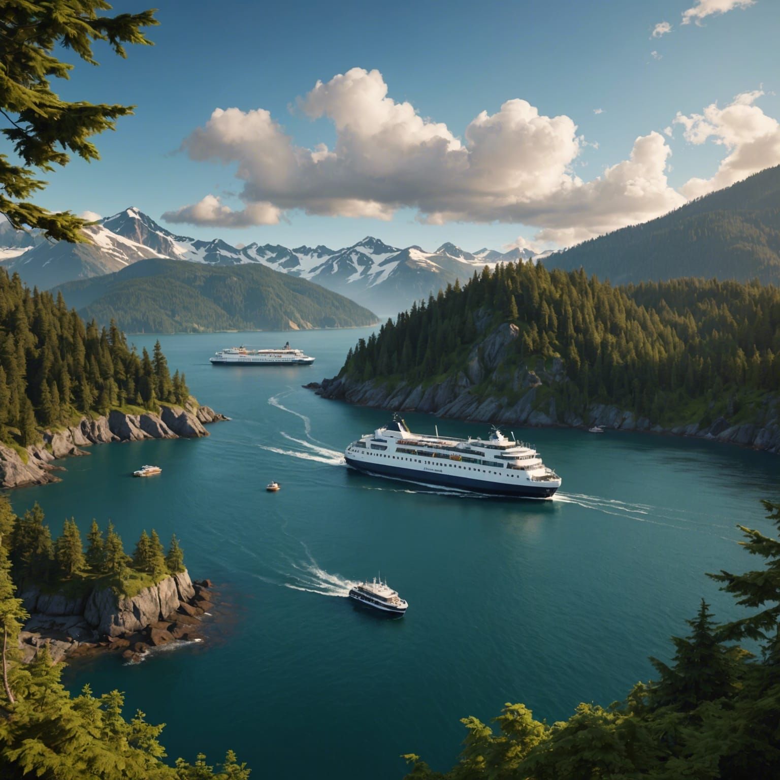 British Columbia Ferries: Detailed Matte Painting
