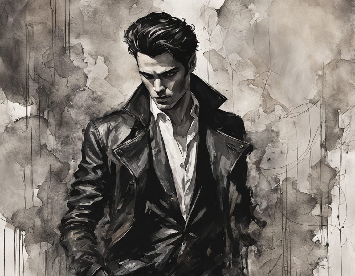 Mysterious Figure in Bold Realism Style