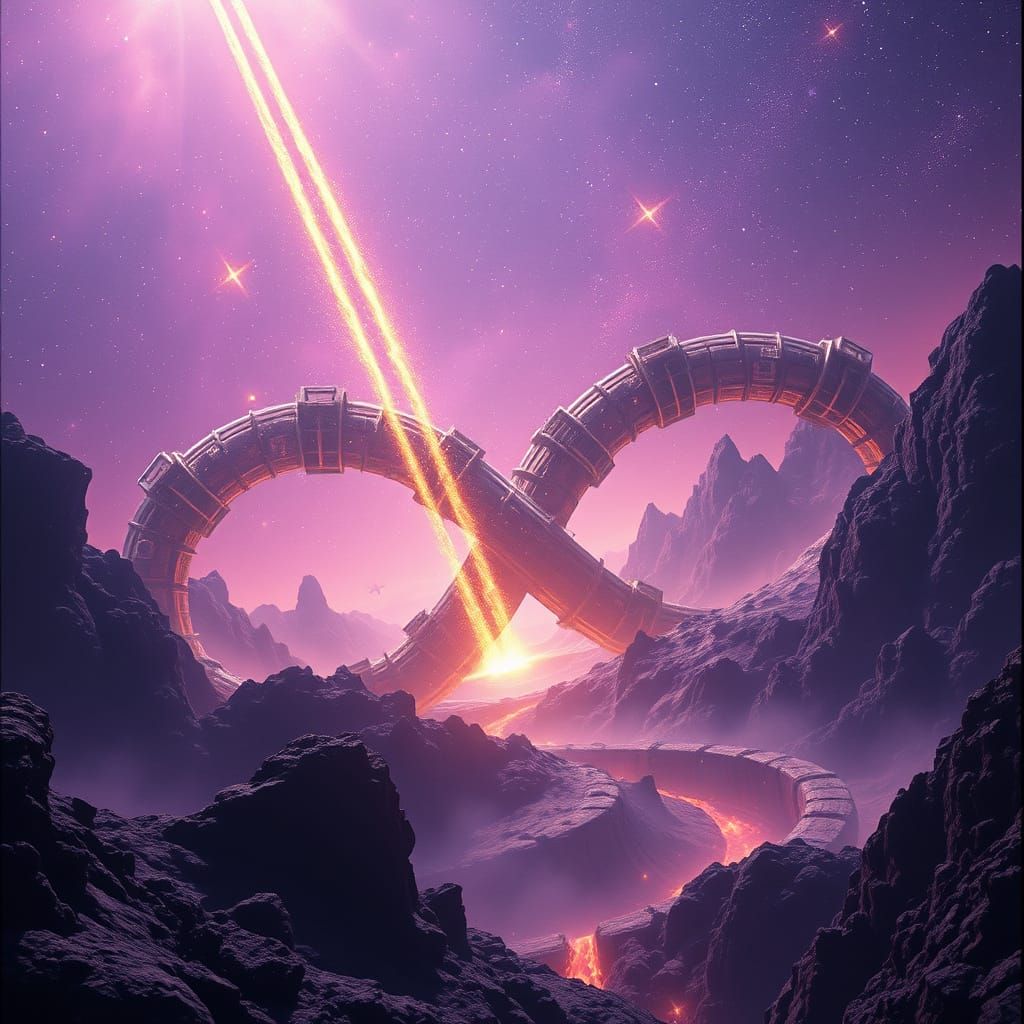 Cosmic Labyrinth of Eternal Fire and Space