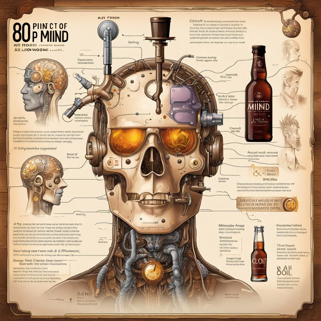 Evolved creation - "Half a Pint of 80 Proof Alcohol on the A.I. Mind"