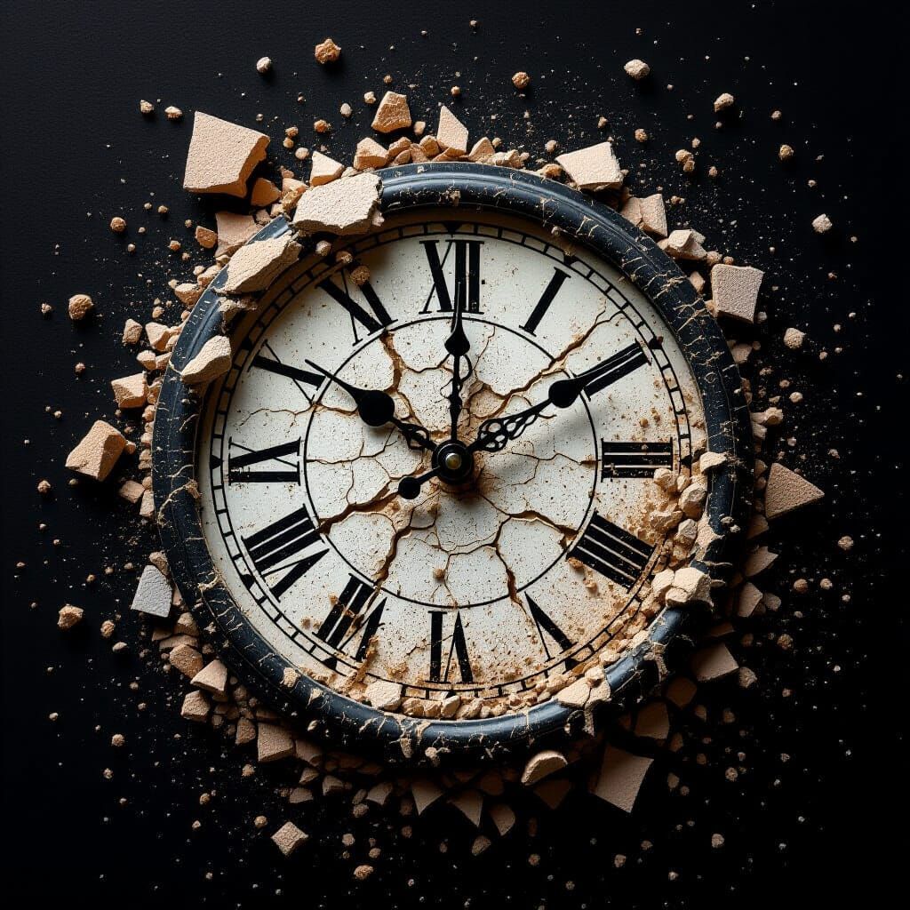 Clock Crumbling: An Allegory of Time's End