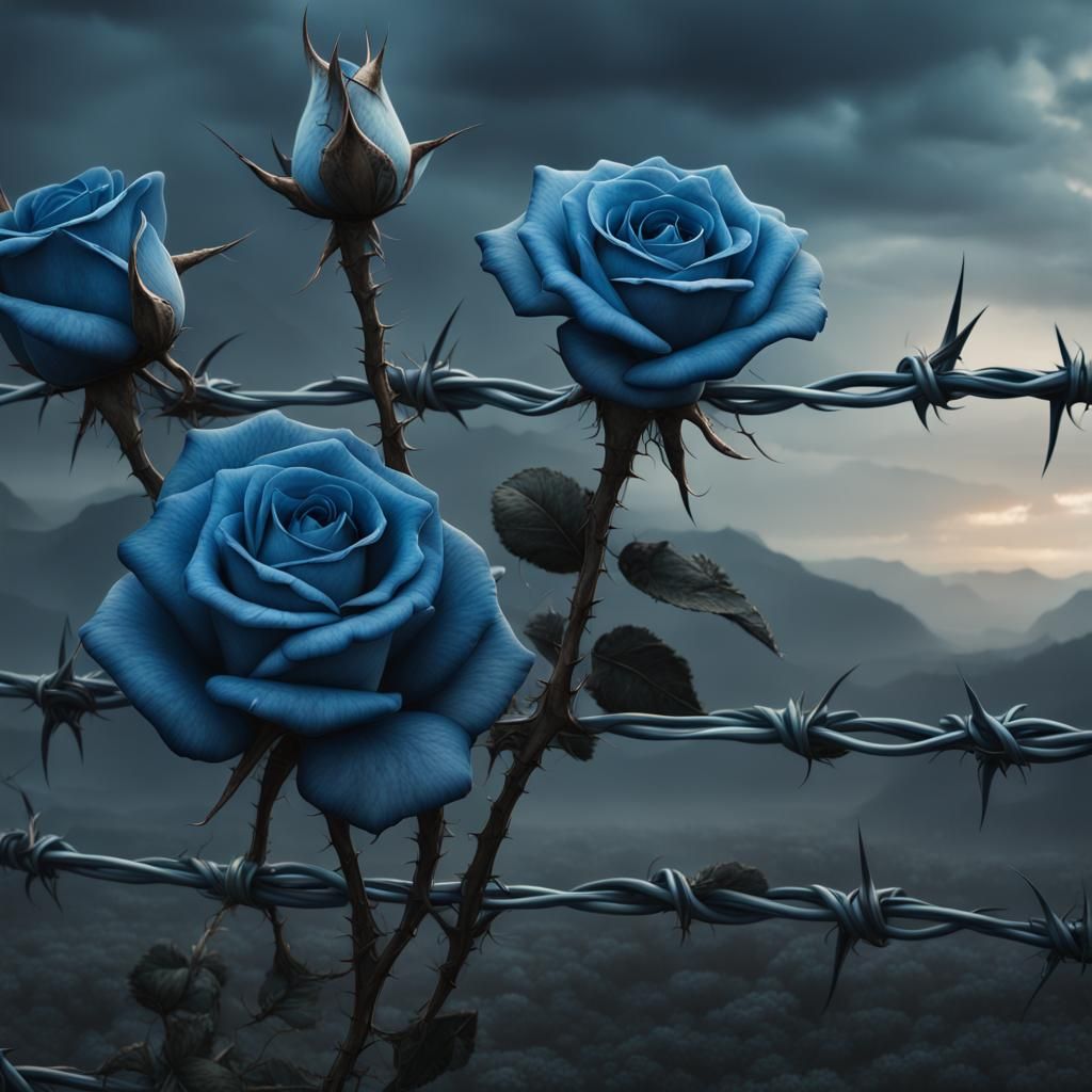Blue Roses and Barbed Wire: Digital Matte Painting