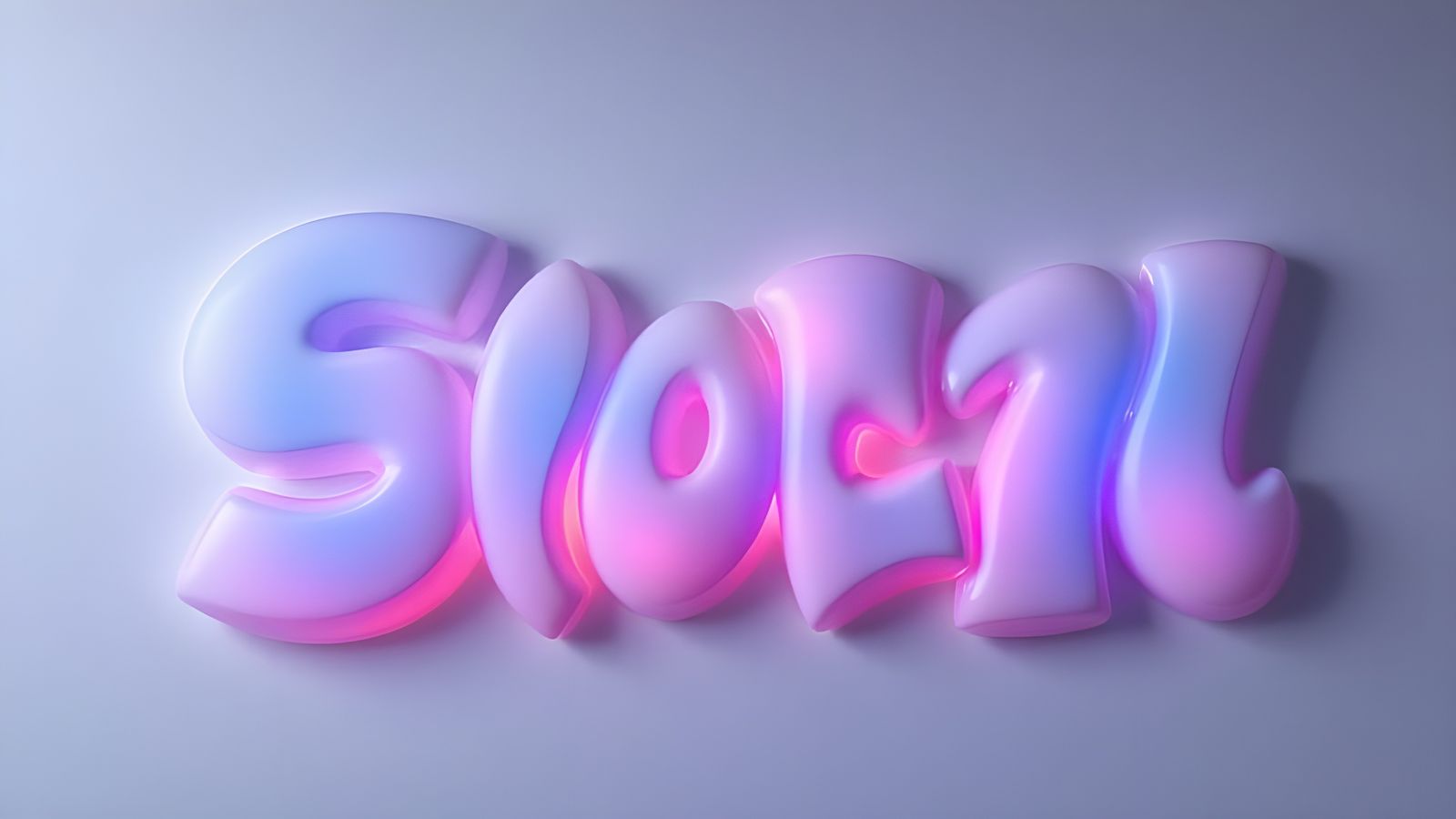 smoothly streamlined opalescent glowing 3d graffiti