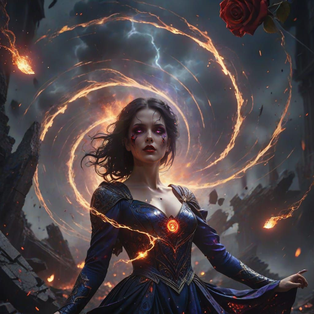 Cosmic Hero Amidst Dimensional Destruction