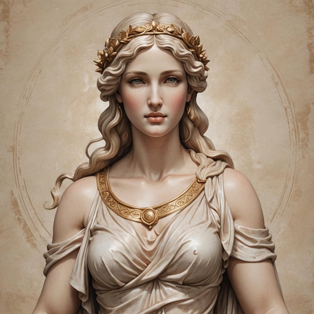 Aphrodite Grecian-Style Design for T-Shirts