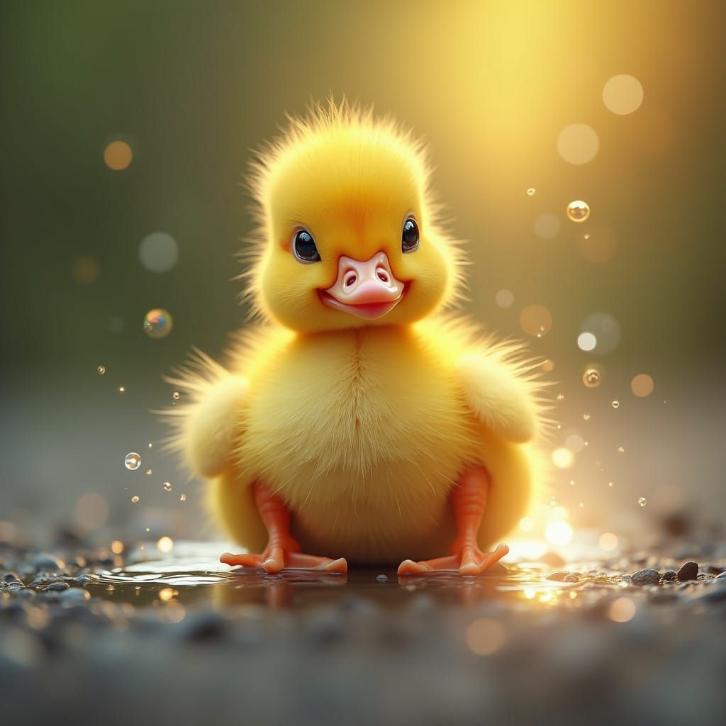 Vibrant Duckling in Full Color