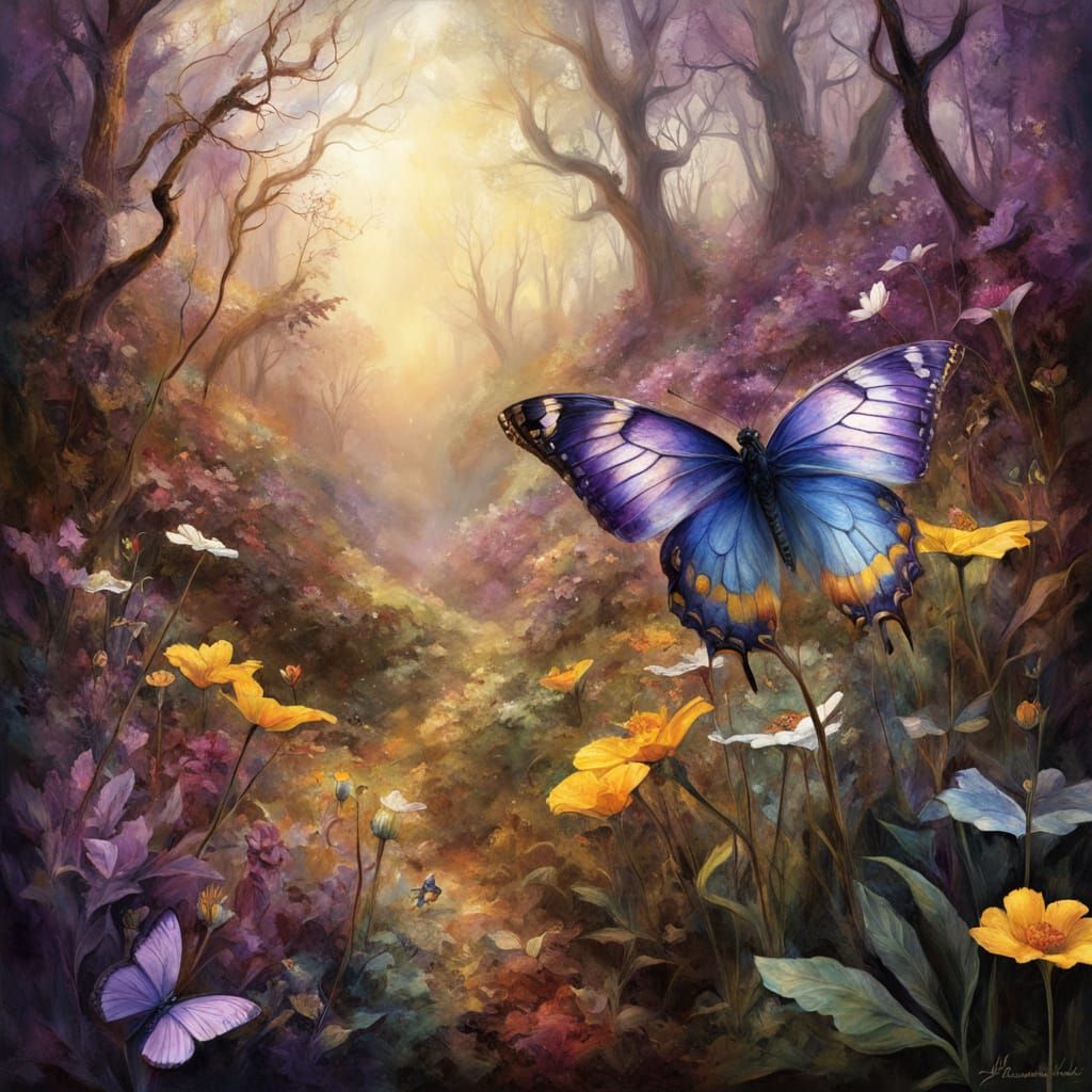 Butterfly in forest