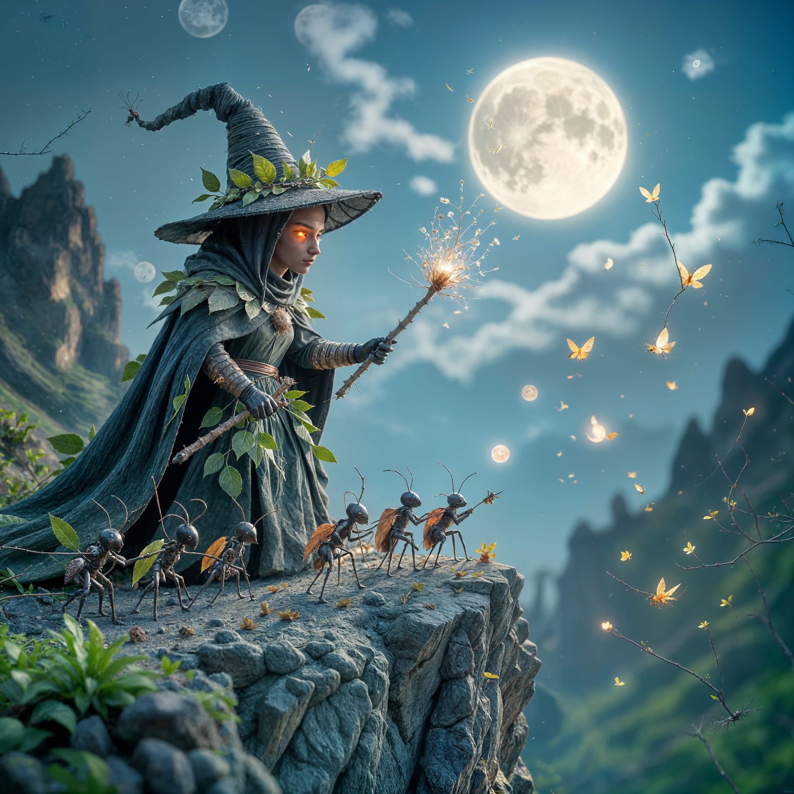 Ant Sorceress Commands Knight-Ant Army