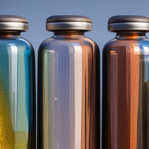 Intricate Sand Art in Glass Bottles