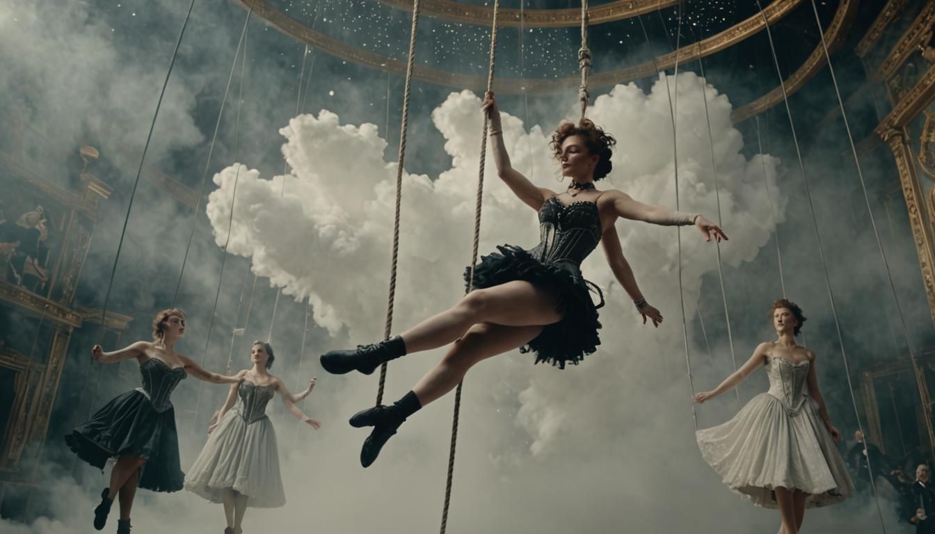 Trapeze Artists in a Cloud Arena, Magical Realism