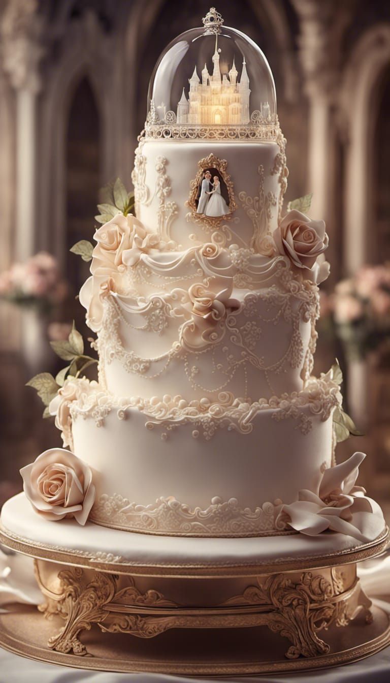 Fantasy Wedding Cake with Cinderella Theme
