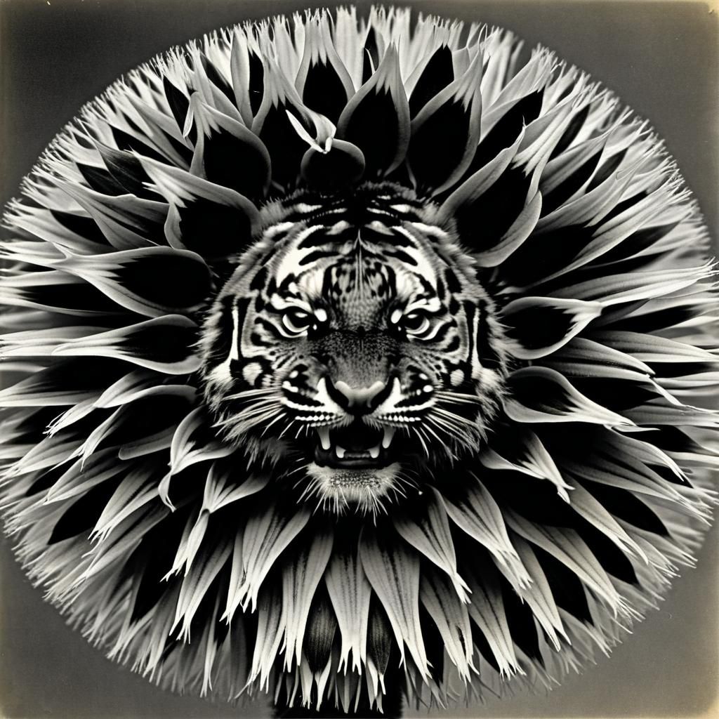 Thistle with Tiger Face: A Botanical Close-Up