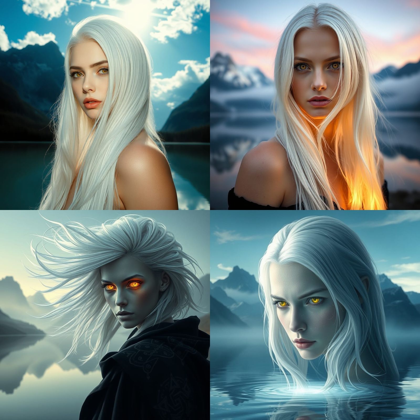 Mystical Woman Portrait in Colorful Graffiti Art Style