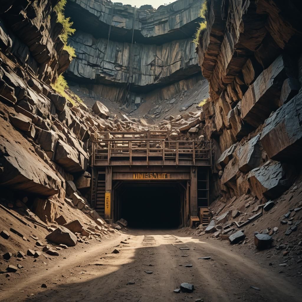 Dramatic Entrance to a Massive Mineshaft