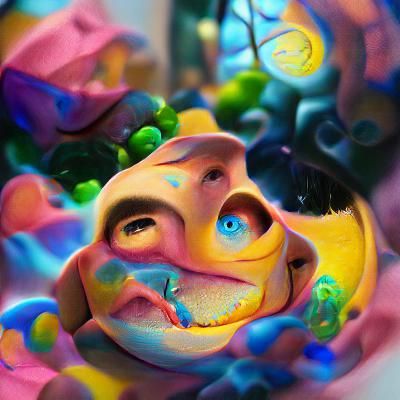 Smiley Moon: Holographic Cosmic Illustration