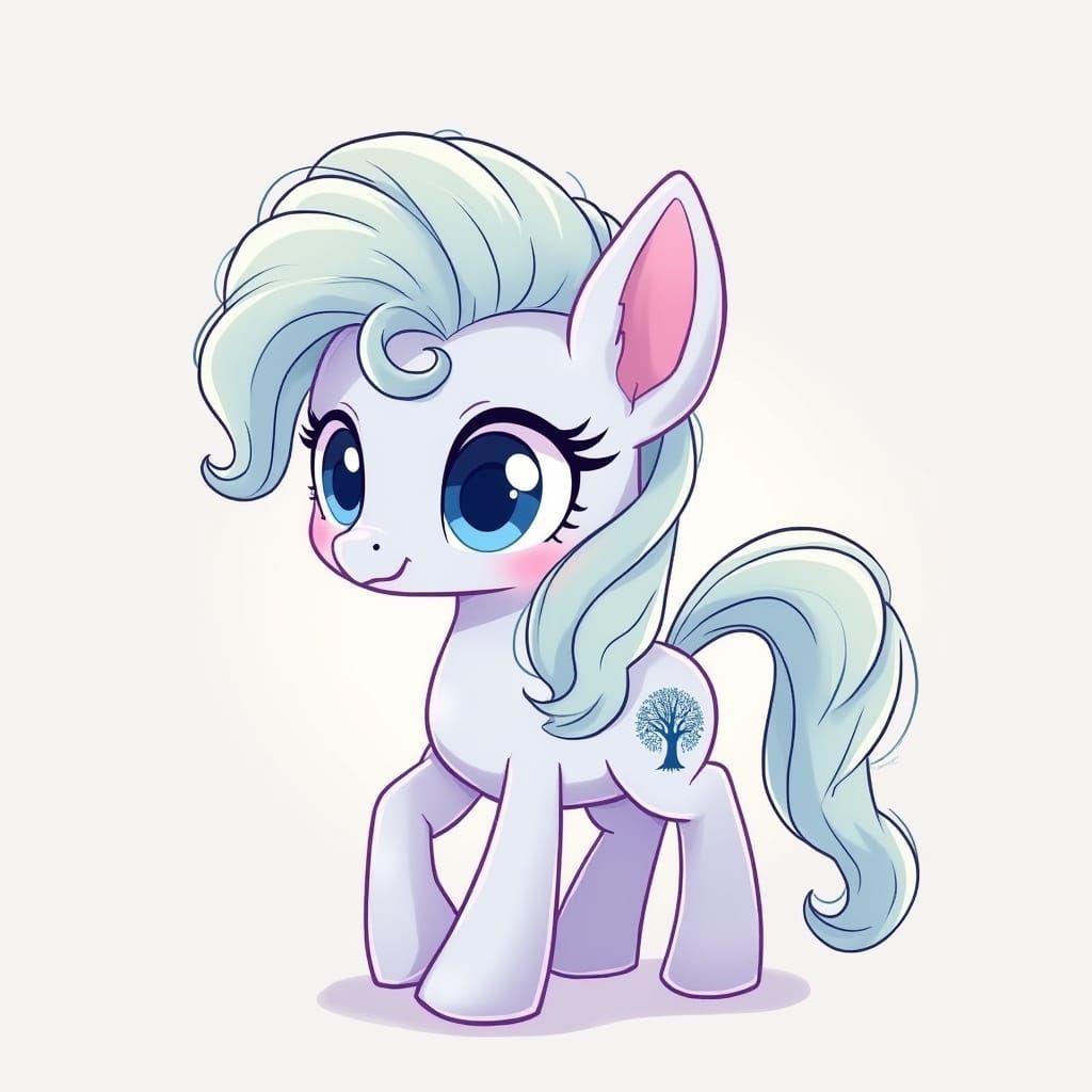 Pastel My Little Pony Woodland Creature in Kawaii Style