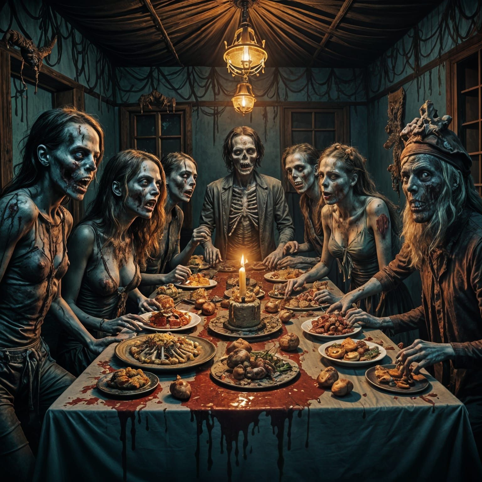 Zombie Birthday Party With Fleshy Feast