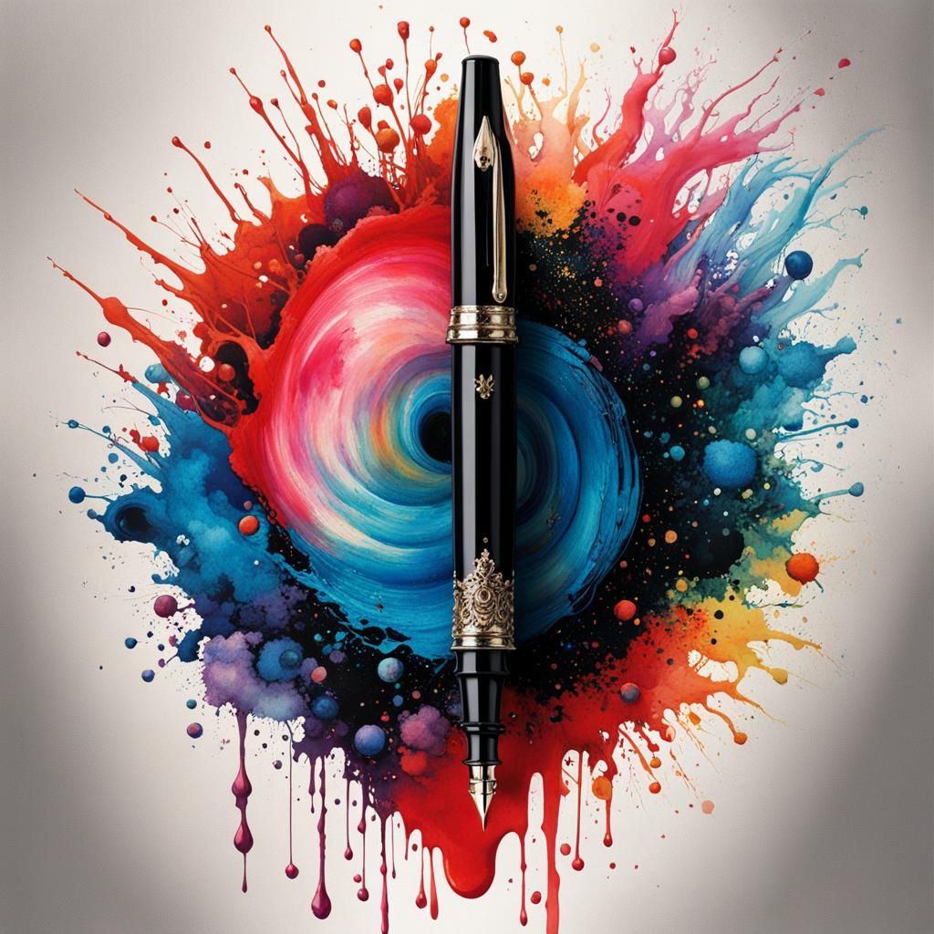 Fountain Pen Ink Splatter
