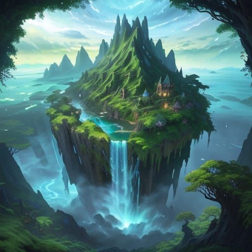 Breathtaking Floating Islands in Ethereal Fantasy Art